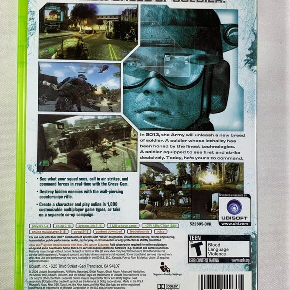 Tom Clancy's Ghost Recon: Warfighter 2006 Xbox 360 Complete with Manual Tested - Picture 3 of 6